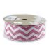 Wstążka jutowa zygzak- różowa