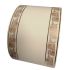 Szarfa 8cm x50y kremowa, złoty wzór