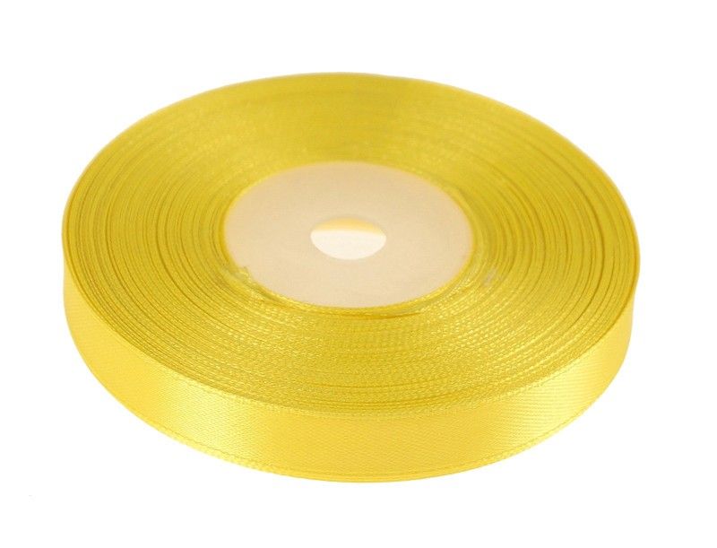 Wstążka satynowa 12mm x 32m | Żółty