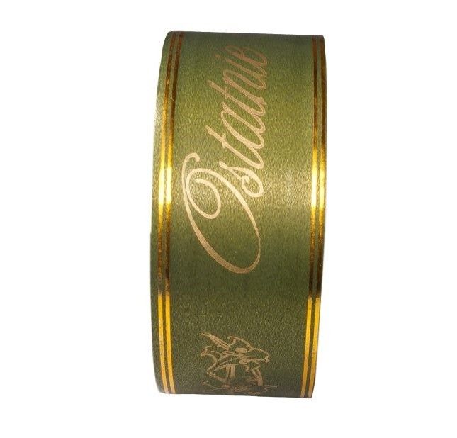 Taśma pogrzebowa 5 cm x 45 m - oliwkowa