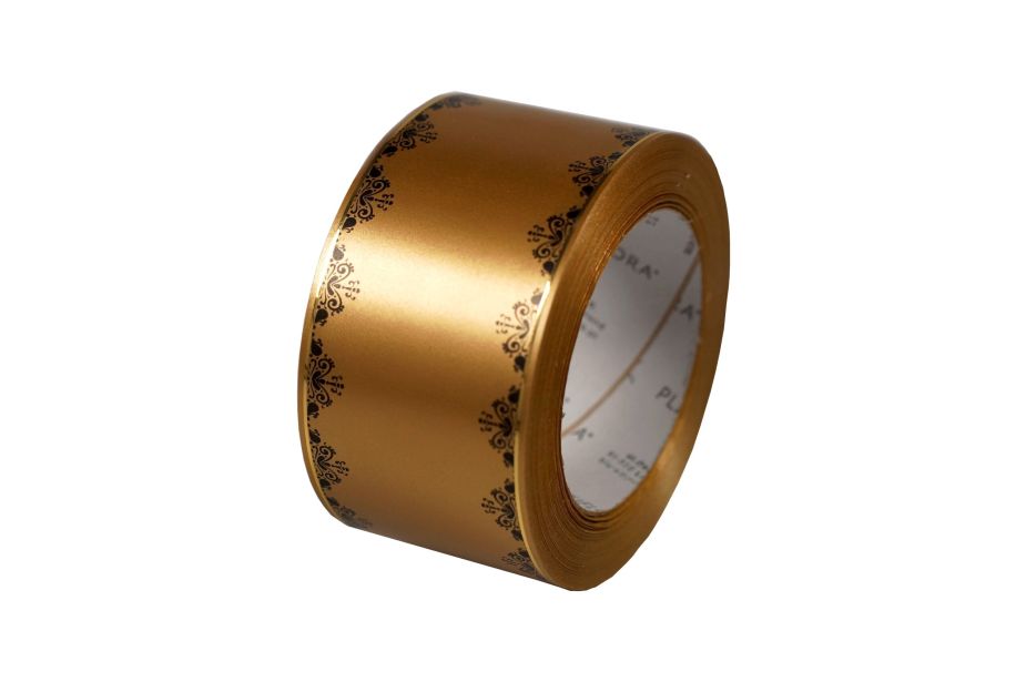 Taśma pogrzebowa 6cm x 45m złota-12