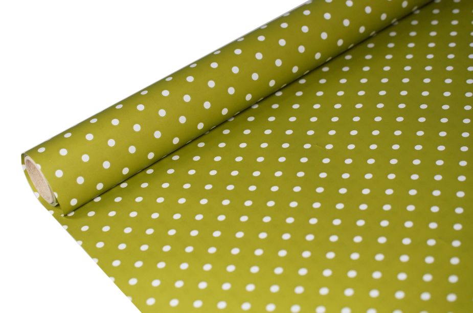 FOLIA SATYNOWA GROSZKI OLIVE GREEN B10