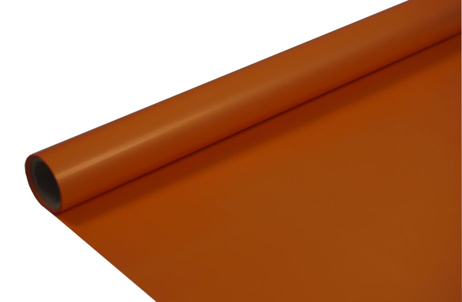 FOLIA SATYNOWA GŁADKA DARK ORANGE B38