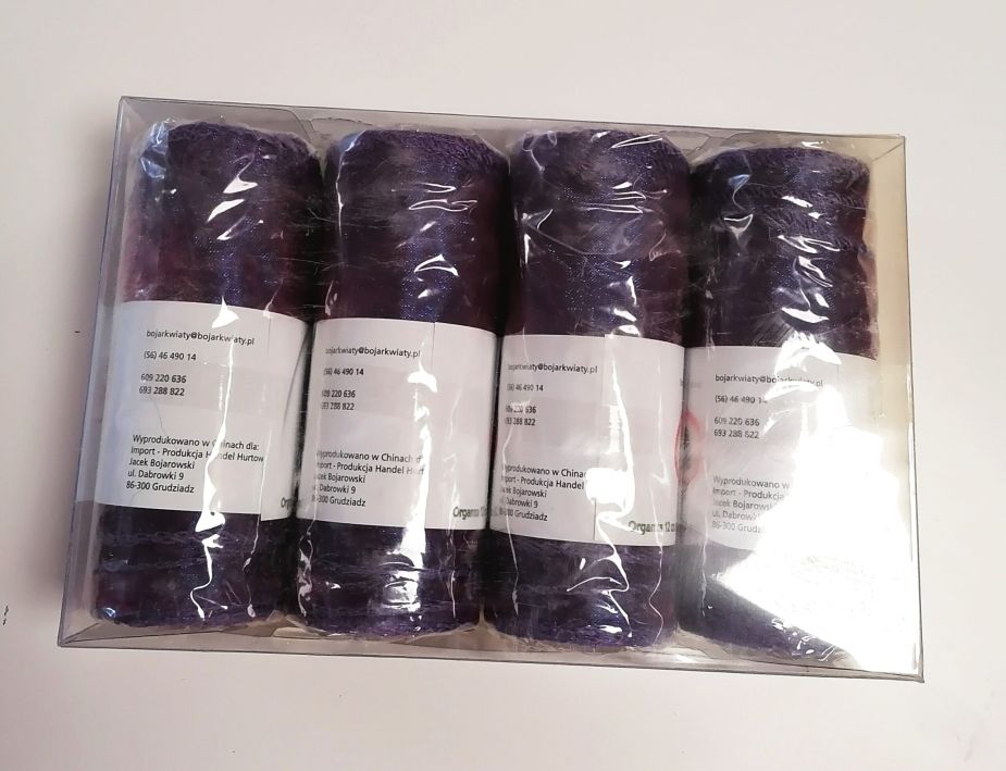 Organza 12cm x 9m|4 sztuki w paczce