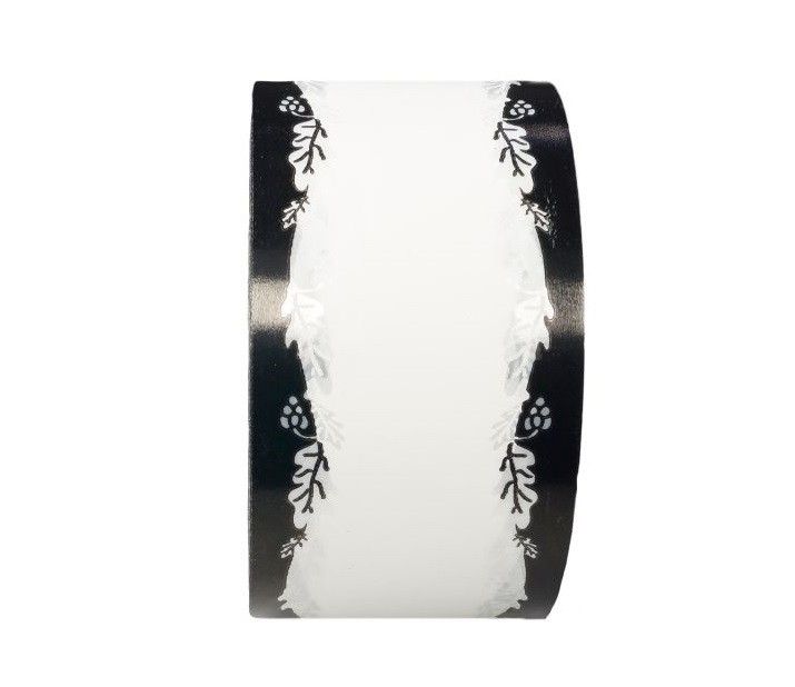 Taśma pogrzebowa 6 cm x 45 m - biała bez napisu