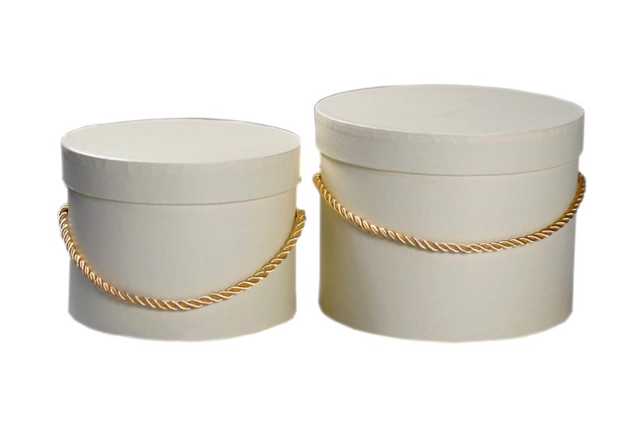 Flower box 2 szt. - Kremowy