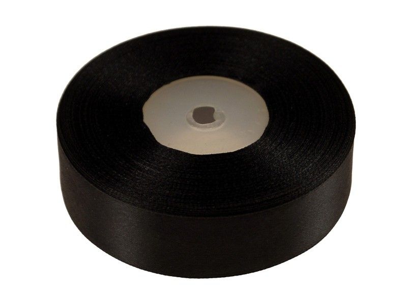 Wstążka satynowa 25mm x 32m |Czarny