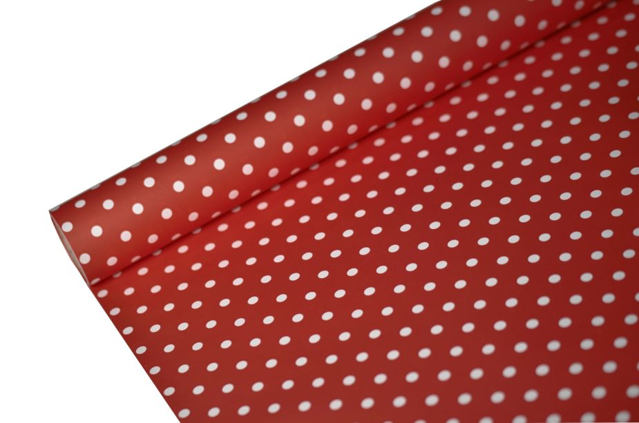 FOLIA SATYNOWA GROSZKI RED B22