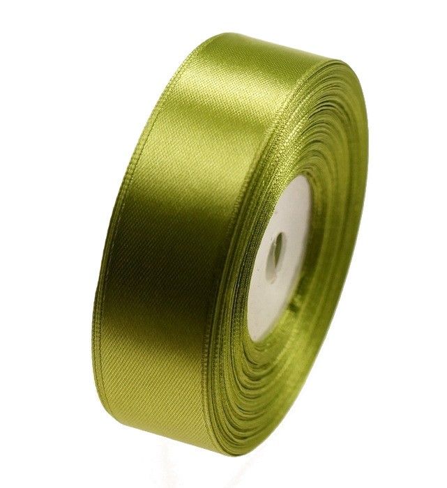 Wstążka satynowa 25mm x 32m | Oliwkowy