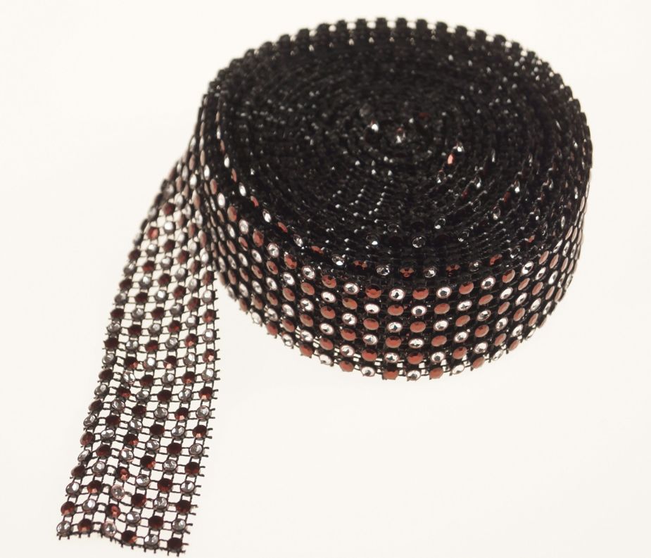 Taśma- wstążka diamentowa 5 y | Bordowy