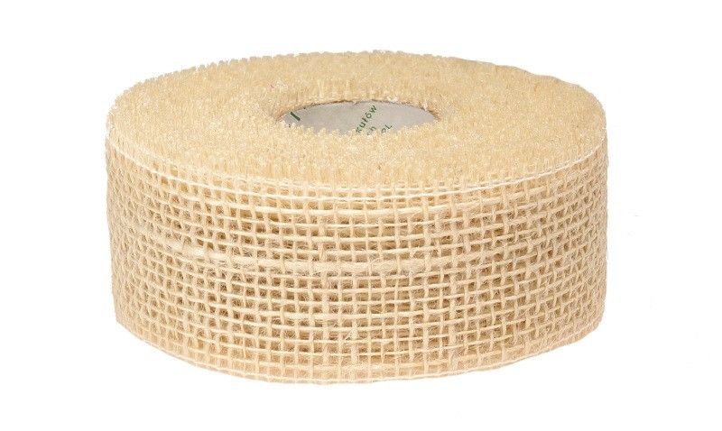 Wstążka jutowa 5 cm x 10 m - wybielona
