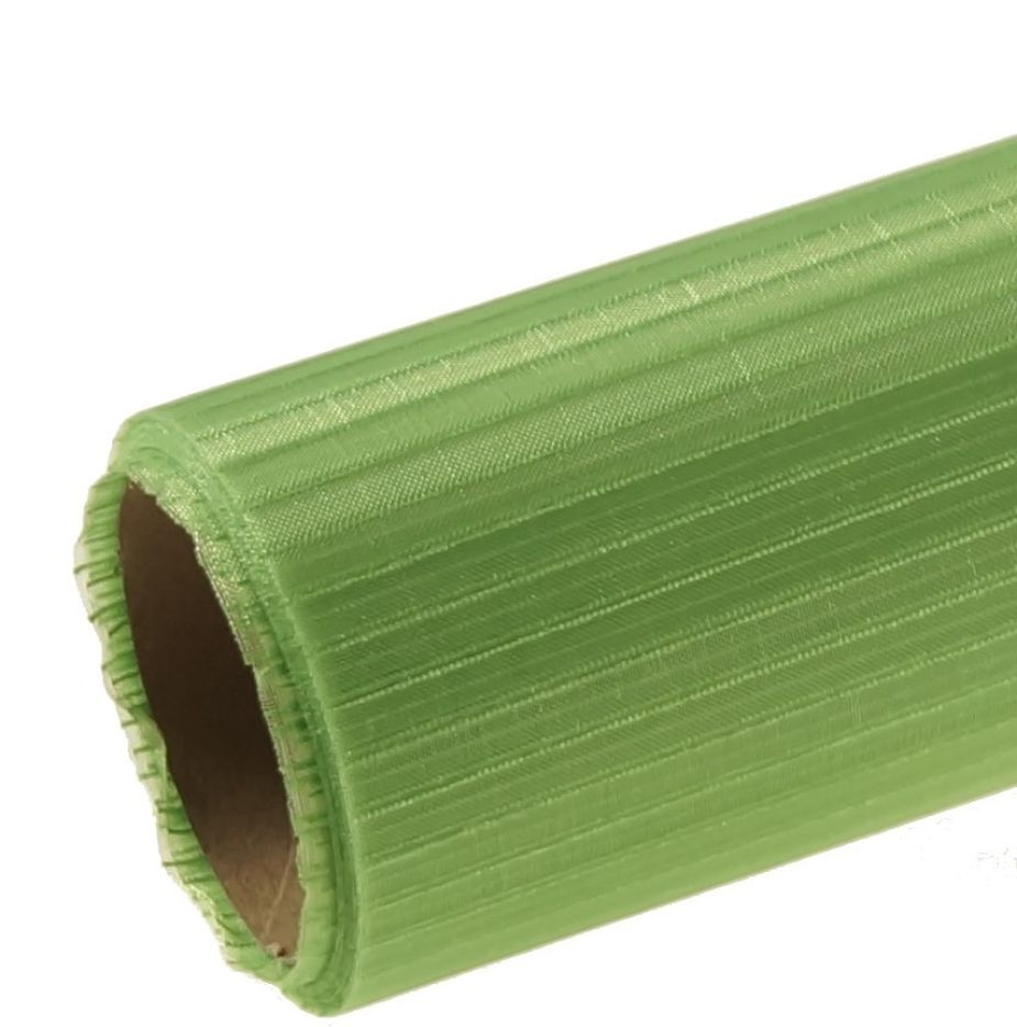 Organza w prążki 36 cm x 4,5 m | Kolor zielony