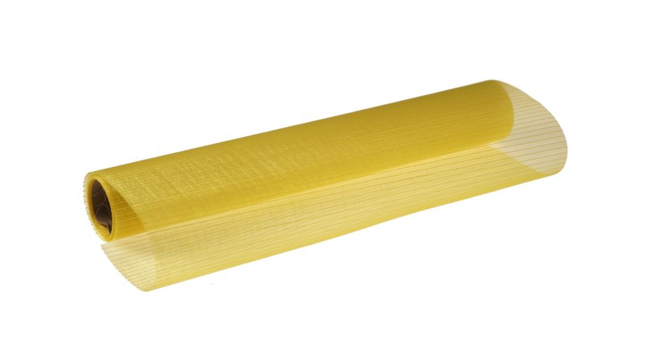 Organza w prążki 36 cm x 4,5 m | Kolor żółty