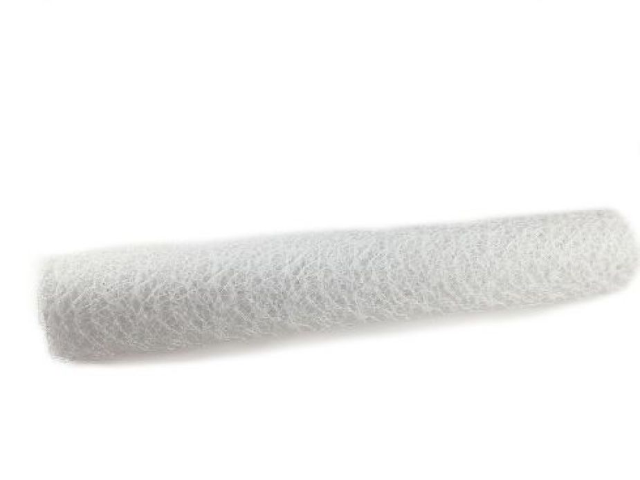 Siatka koronka plastikowa 48 cm x 5y - Biały
