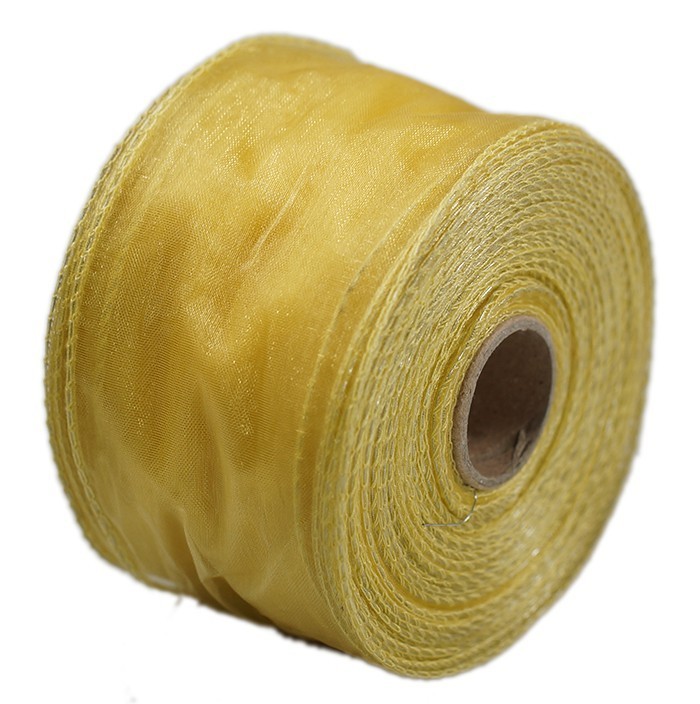 Organza wstążka - 6 cm x 25 m | Miodowy