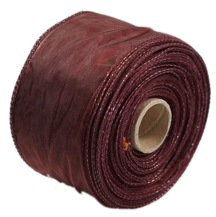 Organza wstążka - 6 cm x 25 m | Winowy