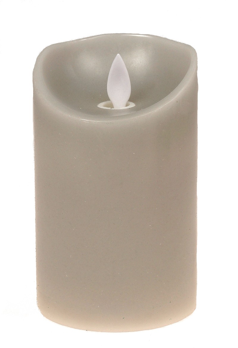 Świeca woskowa LED - szara