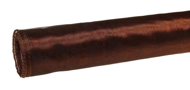 Organza 36 cm x 9 m | - brązowa
