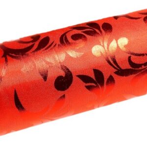 Organza świąteczna 10y x 12cm - czerwona