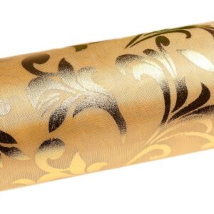 Organza świąteczna 10y x 12cm - złota