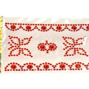 Naklejki cyrkonie samoprzylepne - czerwone