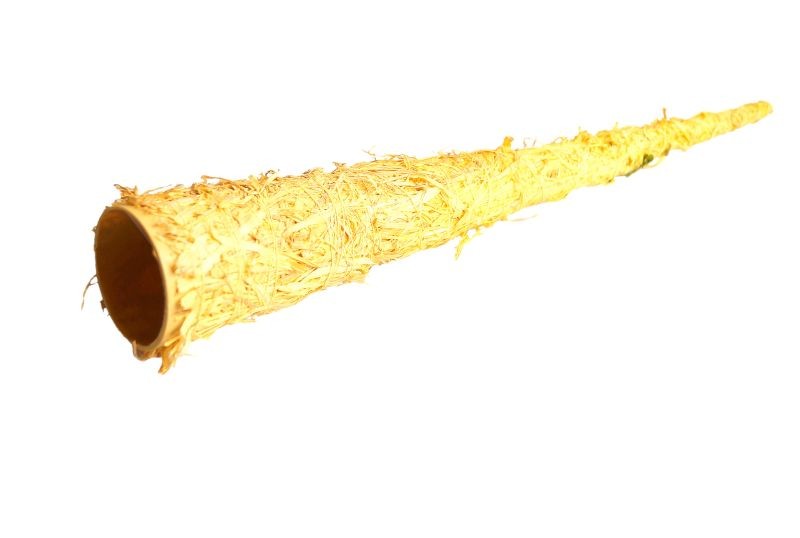 Rożek - żółta rafia