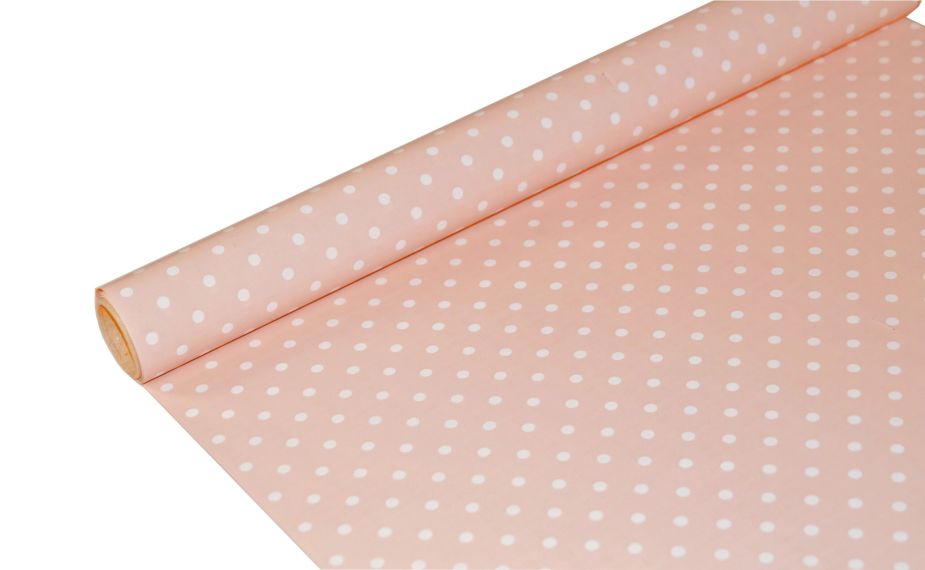 FOLIA SATYNOWA GROSZKI LT PINK B02