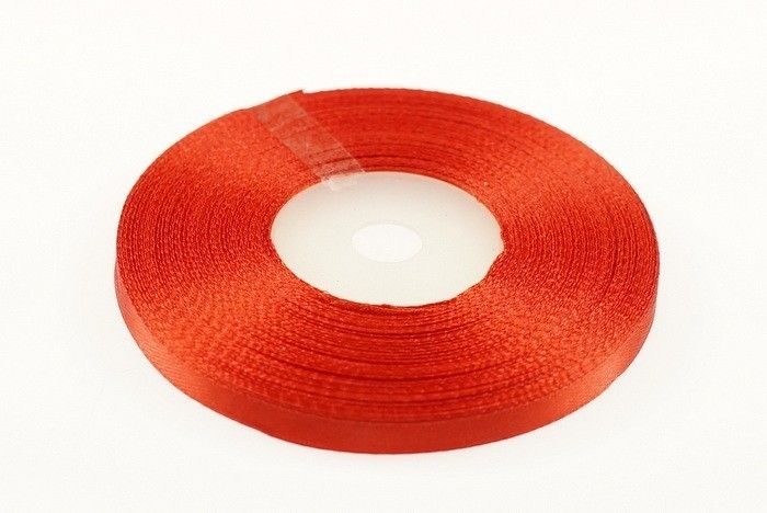 Wstążka satynowa 6mm x 32m | Czerwony