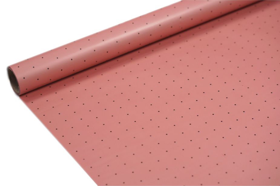 FOLIA SATYNOWA KROPKI AUTUMN PINK B05