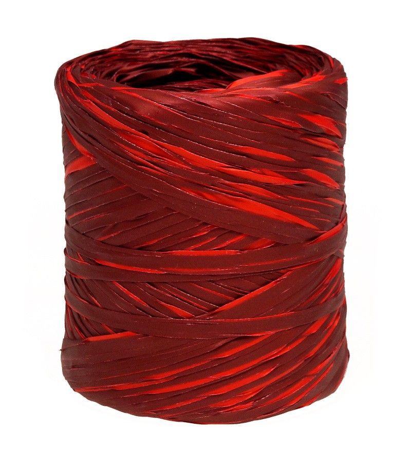 Rafia włoska bordowo-czerwona - R200