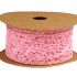 Wstążka koronkowa 5 cm x 9 m - różowa