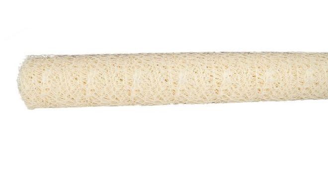 Kremowa siatka koronkowa