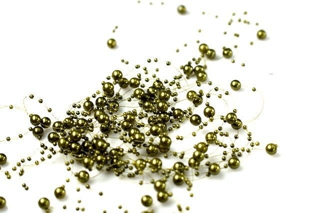 Korale ozdobne - 130 cm - Ciemnozielony - 5 szt./op.