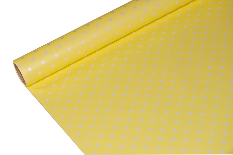 FOLIA SATYNOWA GROSZKI ZITRONE B23