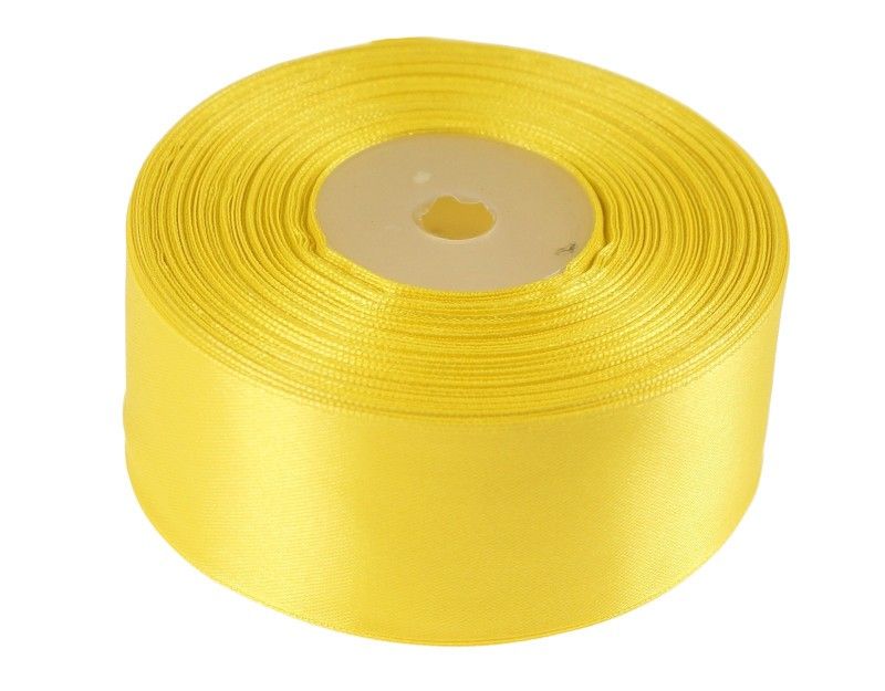 Wstążka satynowa 38 mm x 32 m | Żółty