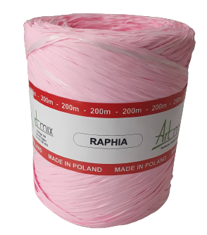 Rafia syntetyczna - jasny róż