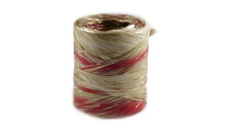 Rafia włoska - R304 - Złoty Amarant Biały