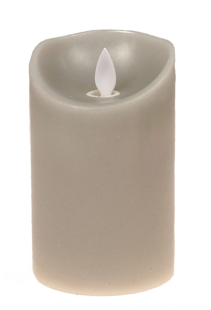 Świeca woskowa LED - szara