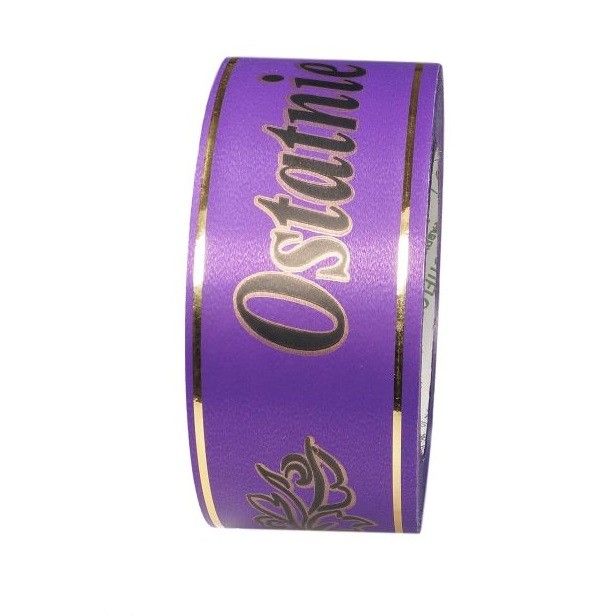 Taśma pogrzebowa 5 cm x 45 m - fioletowa