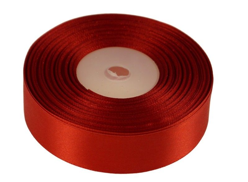 Wstążka satynowa 25mm x 32m | Czerwony