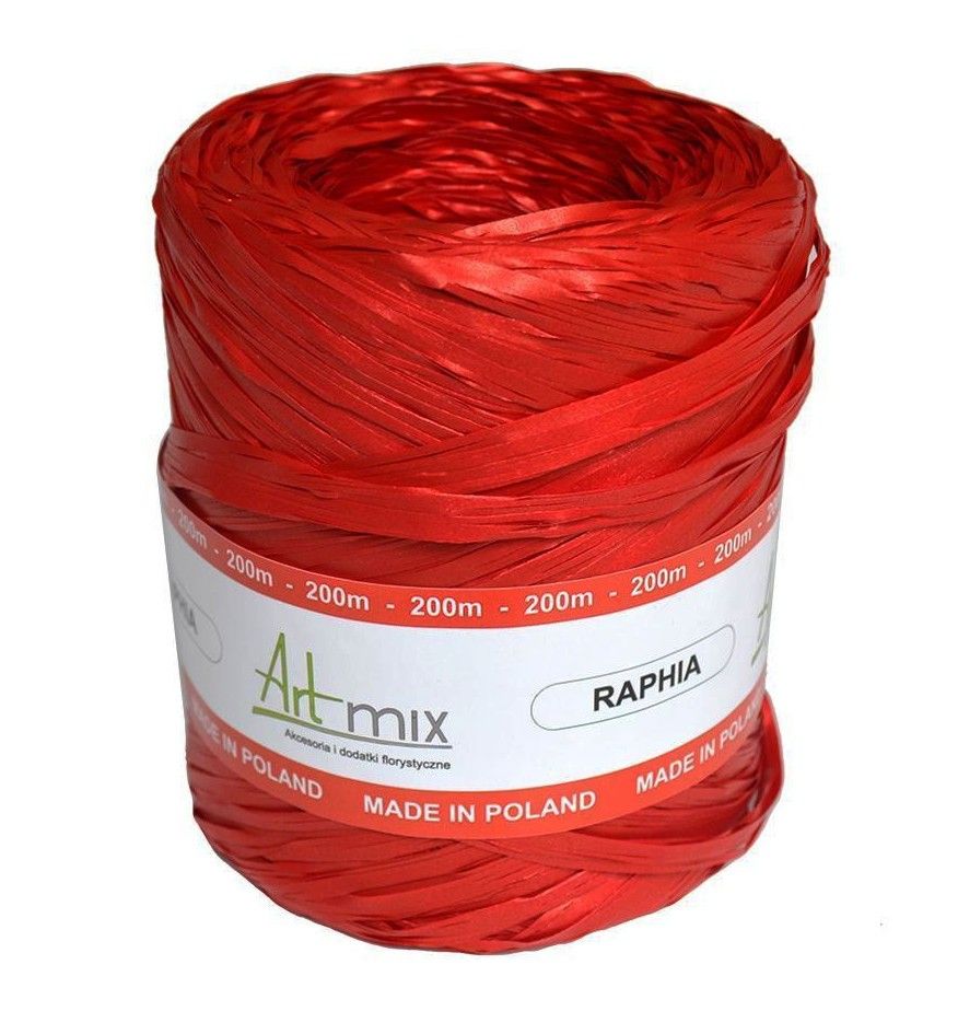 Rafia syntetyczna - czerwona