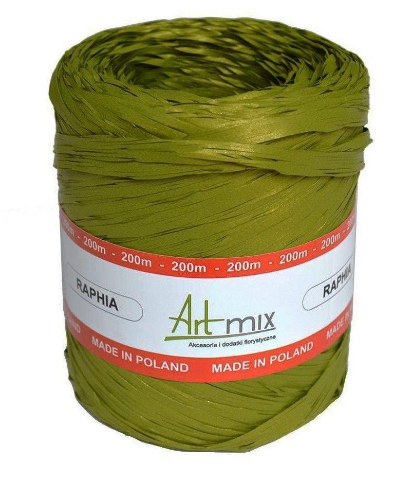 Rafia syntetyczna - oliwka