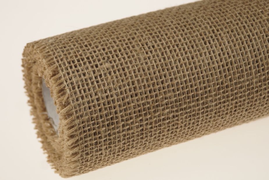 Tkanina jutowa - 50 cm x 5 m | Kolor brązowy