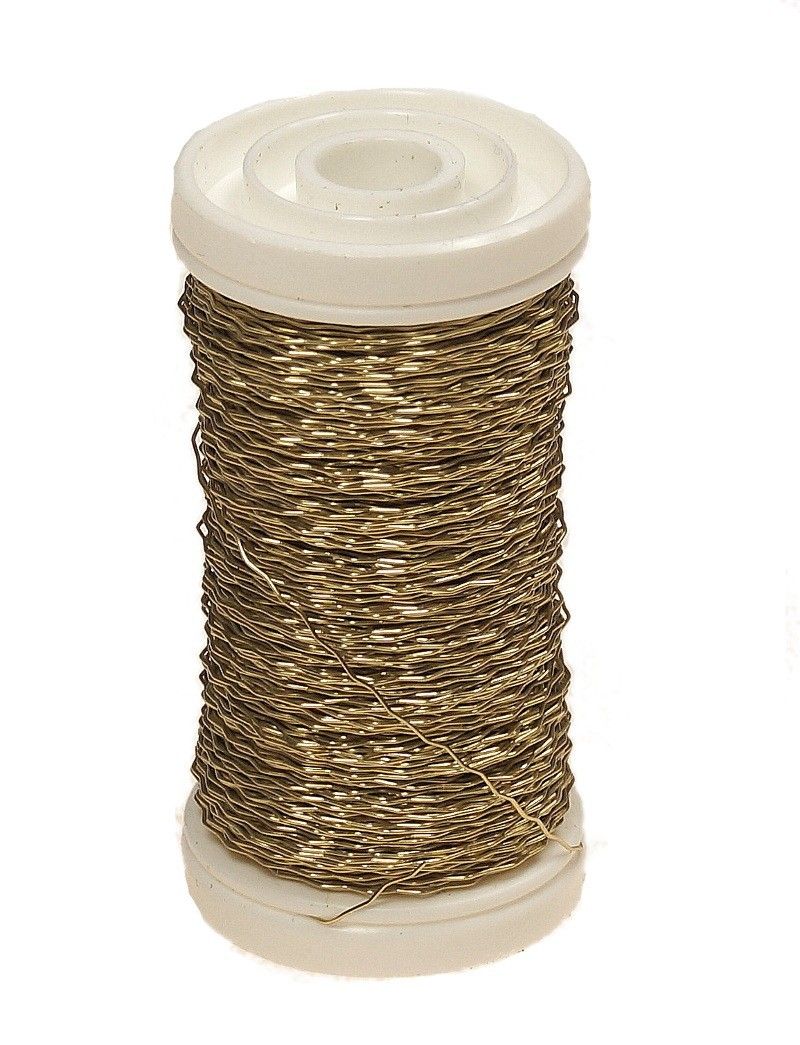 Drucik florystyczny karbowany - złoty