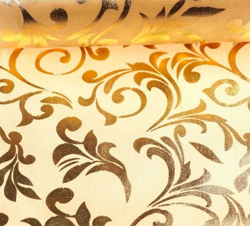 Organza świąteczna 10y x 12cm - złota