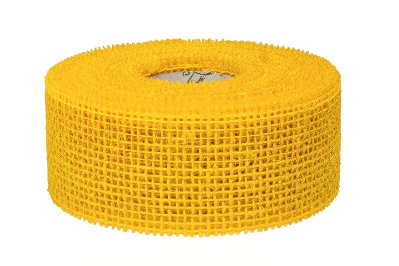 Wstążka jutowa 5 cm x 10 m - żółty