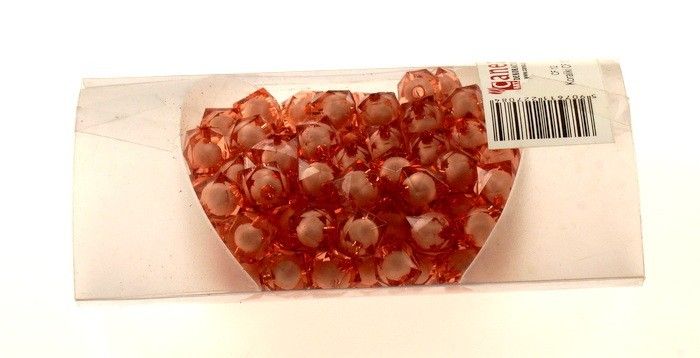 Korale ozdobne - kryształki z białym wypełnieniem - 100 szt./op.