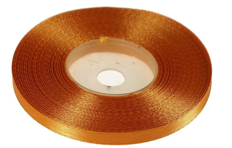 wstążka satynowa pomarańczowa 6 mm x 32 m