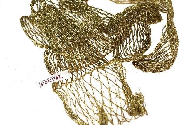 Siatka złota z brokatem - 2 m