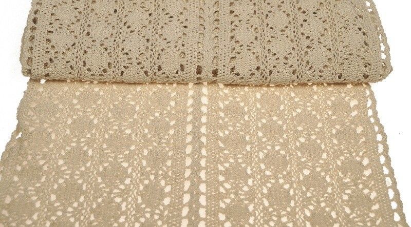 Bieżnik koronkowy - biały